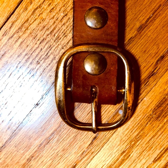 BROWN LEATHER TOOLED BELT ‘JOHN WAYNE’ SIZE 30” UNISEX VINTAGE HANDMADE HANDCRAF - Picture 9 of 11